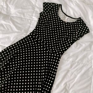 Stitchfix Gilli Dress Polka Dots Black & Cream